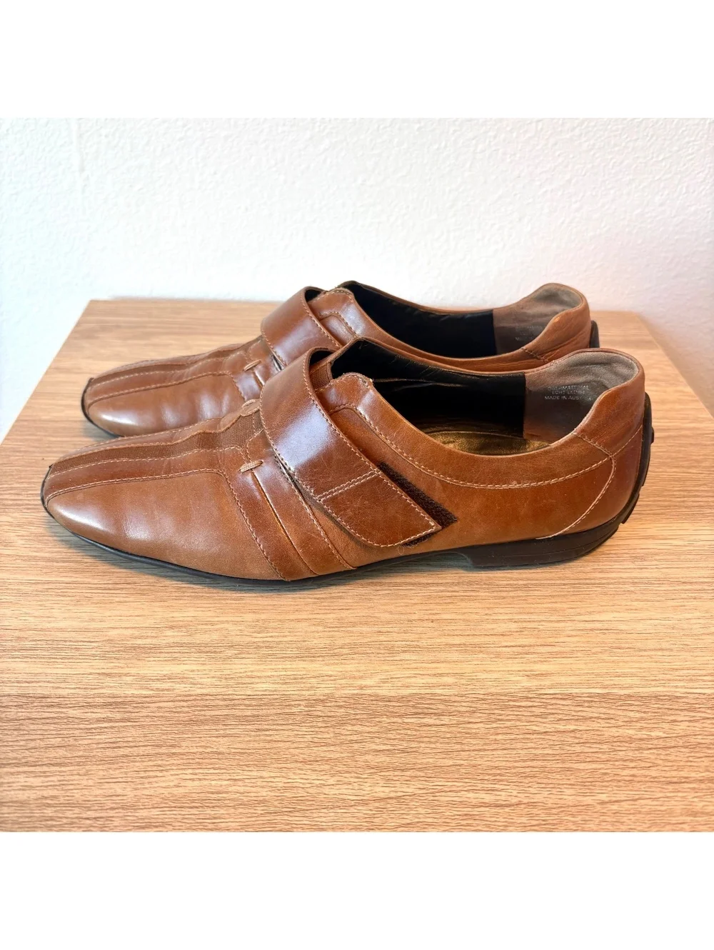 Paul Green München Brown Leather Velcro Loafers Women’s 7.5 Austria Fall Style